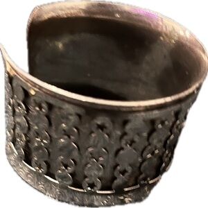 Elegant Goldish silver  -Toned Cuff Bracelet